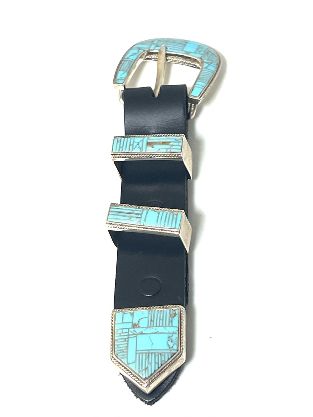 Sterling Southwestern Turquoise Ranger Belt Buckle